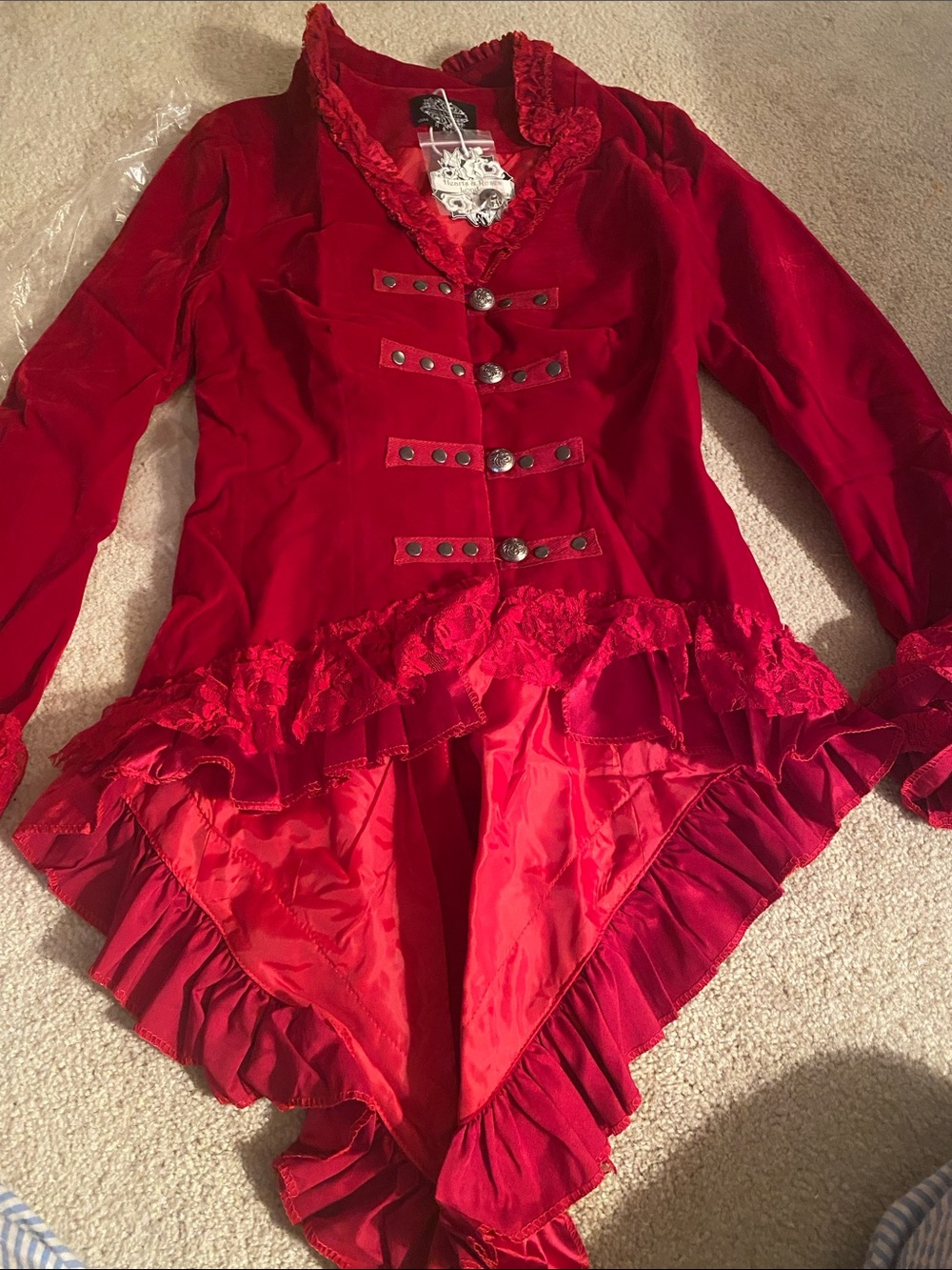 Hearts & Roses London NWT size 4  velvet & lace jacket